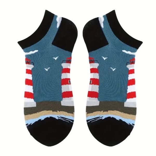 Lighthouse Print Socks