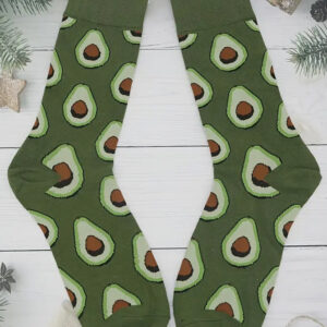 Fashionable Food Socks for the Foodie - Avocado Dark Green