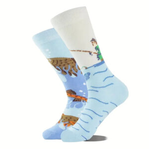 Men's Novelty Fishing Pattern Socks