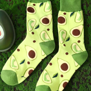 Fashionable Food Socks for the Foodie - Avocado LT Green