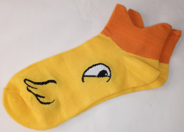 Whimsical Duck Ankle Socks - beak