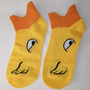 Whimsical Duck Ankle Socks - beak