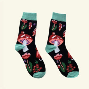 Trendy Mushroom Crew Socks