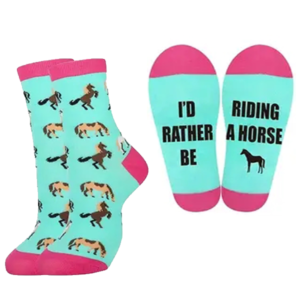 Horse Themed Socks for Women - Rather Be Riding