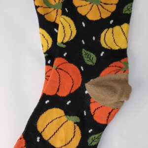 Vibrant Fall Themed Crew Socks - Pumpkins